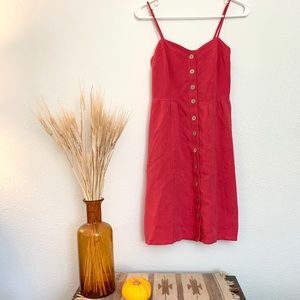 LAST CHANCE- Linen button up sundress ☀️🍒🍭